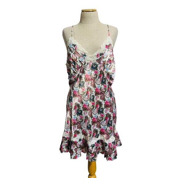 Vintage Victorias Secret Wemens One Size Floral Satin & Robe And Nightgown Set - Picture 5 of 10